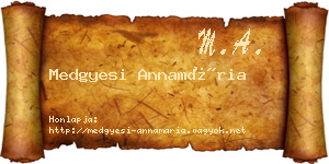 Medgyesi Annamária névjegykártya