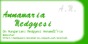 annamaria medgyesi business card